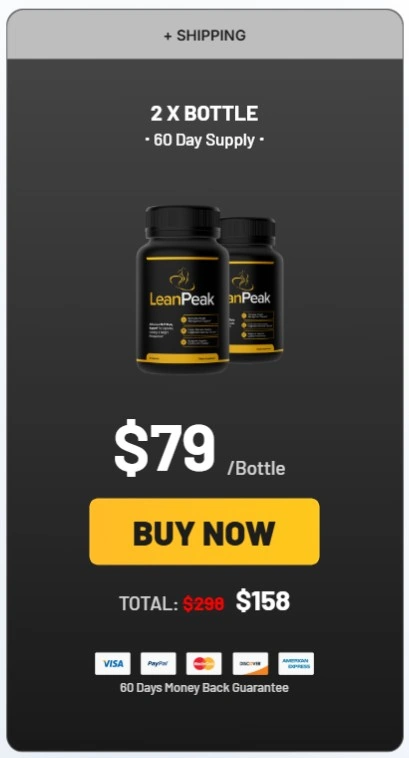 LeanPeak 2 bottle price – 60-day supply