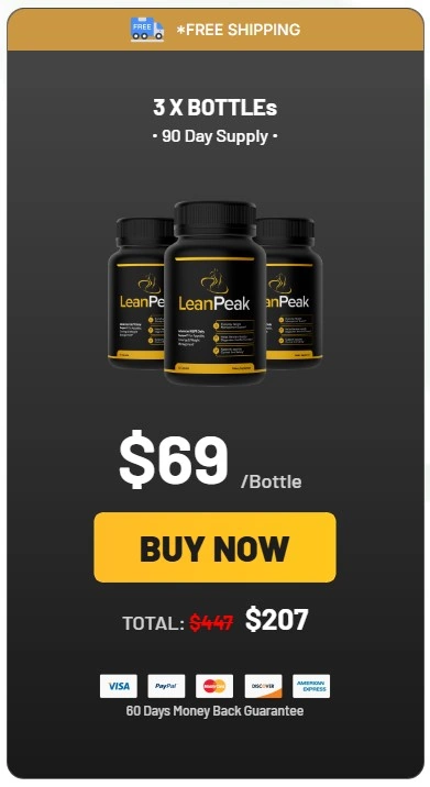 LeanPeak 3 bottle price – 90-day supply